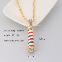 Load image into Gallery viewer, Fashion Jewelry Barber's chair Barber Hip Hop Barber Hairdresser Gothic chain Necklace Scissors comb Accessories