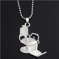 Load image into Gallery viewer, SG New Fashion Barber's Series Necklaces Hip Hop Barber Chair Hairdresser Gothic Chain Necklace Scissors Comb Jewelry For Men