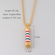 Load image into Gallery viewer, SG New Fashion Barber's Series Necklaces Hip Hop Barber Chair Hairdresser Gothic Chain Necklace Scissors Comb Jewelry For Men