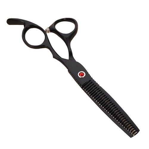 6 Inch Professional Stainless Steel Barber Hair Thinning Texturizing Teeth Scissors Shears (Black)