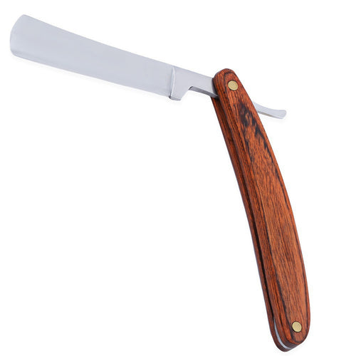 Classic Steel Straight Edge Salon Barber Shaving Razor Shaver Wood Handle