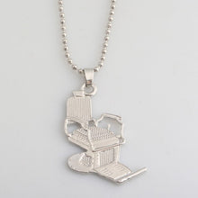Load image into Gallery viewer, SC Fashion Gold Barber's Series Necklaces Hip Hop Barber Chair Hairdresser Gothic Chain Necklace Scissors Comb Jewelry For Men