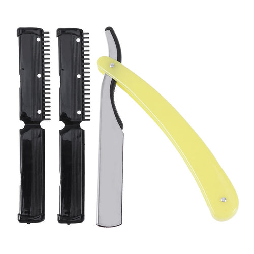Stainless Steel Straight Edge Razor Folding Barber Manual Beard Shaver