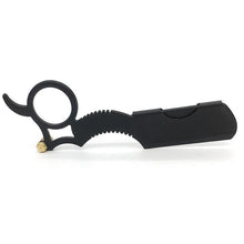 Load image into Gallery viewer, Classic Pro Gold Dollar Shave Straight Edge Barber Razor Folding Hair Shaving