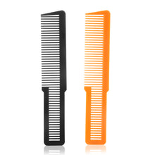 Load image into Gallery viewer, 1PC Professional Flat Top Stylist Salon Combs Hair Brush Barber Clipper Cutting Hairdressing Care Hair Styling Tool Black/Orange