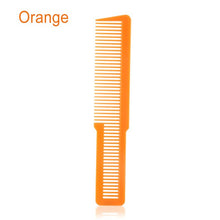 Load image into Gallery viewer, 1PC Professional Flat Top Stylist Salon Combs Hair Brush Barber Clipper Cutting Hairdressing Care Hair Styling Tool Black/Orange